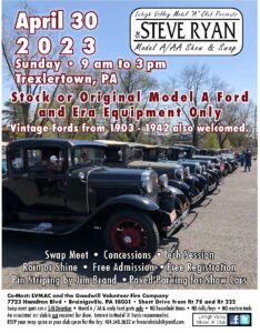 2023 STEVE RYAN Model A/AA Show & Swap @ Goodwill Volunteer Fire Company | Breinigsville | Pennsylvania | United States