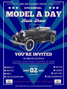 35th Annual Model A Day Auto Show @ Downtown Clinton Wisconsin | Clinton | Wisconsin | United States